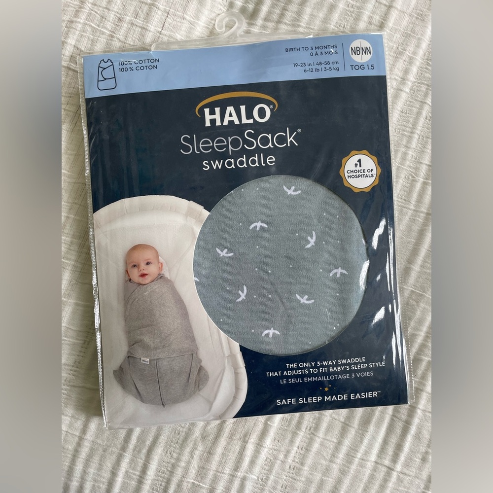 Halo SleepSack Swaddle - Blue and White
